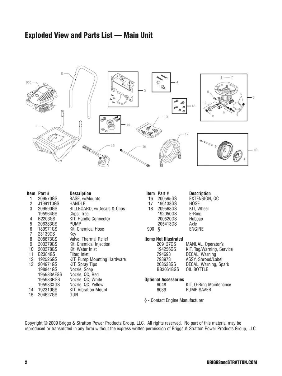 BRIGGS AND STRATTON, 020399-0, IPL.2